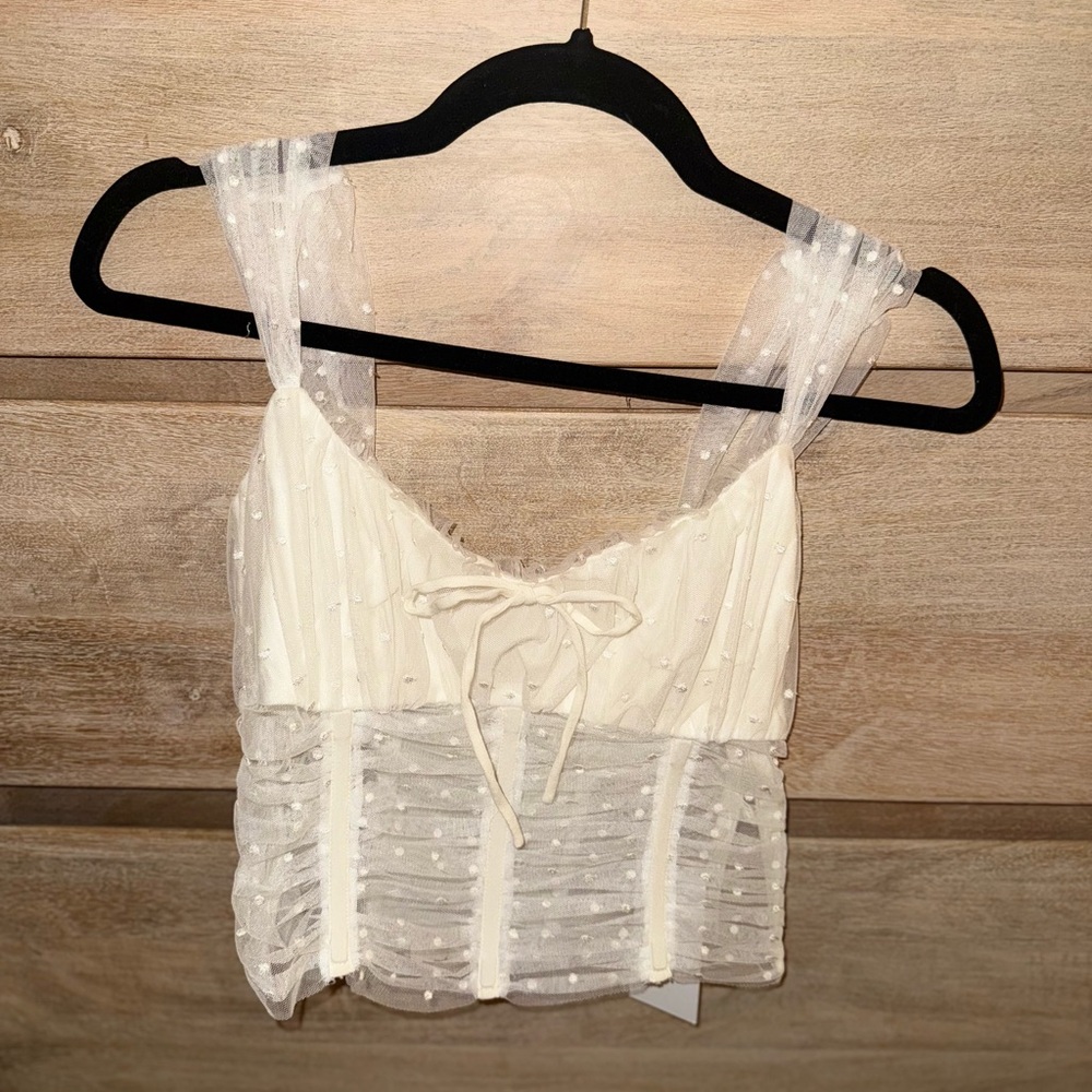 Reformation Aubrielle Top in White